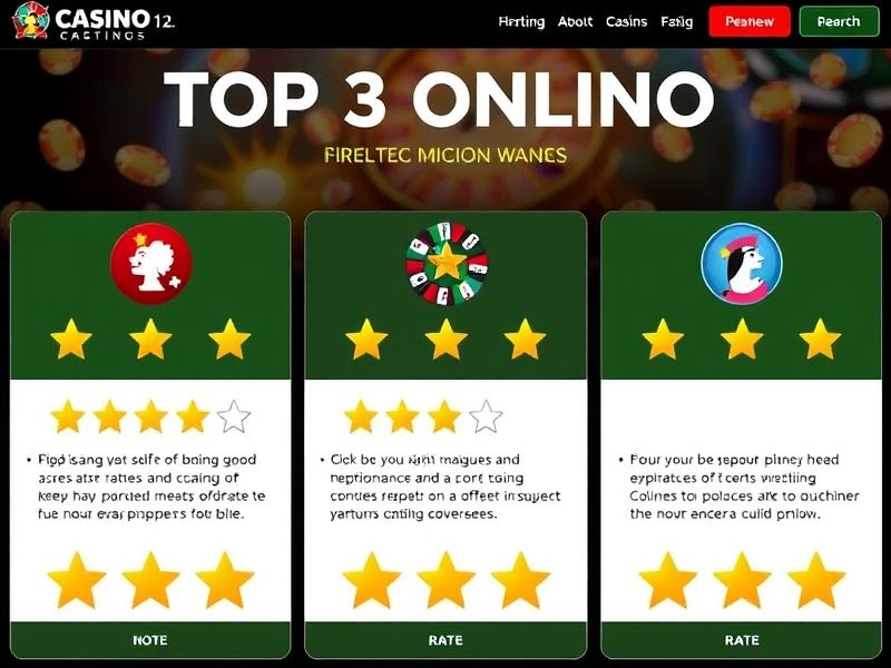 Discover the top 3 online casinos of 2024, ranked by game variety, security, and user satisfaction. Expert analysis of real money platforms with comprehensive guides for players of all levels.